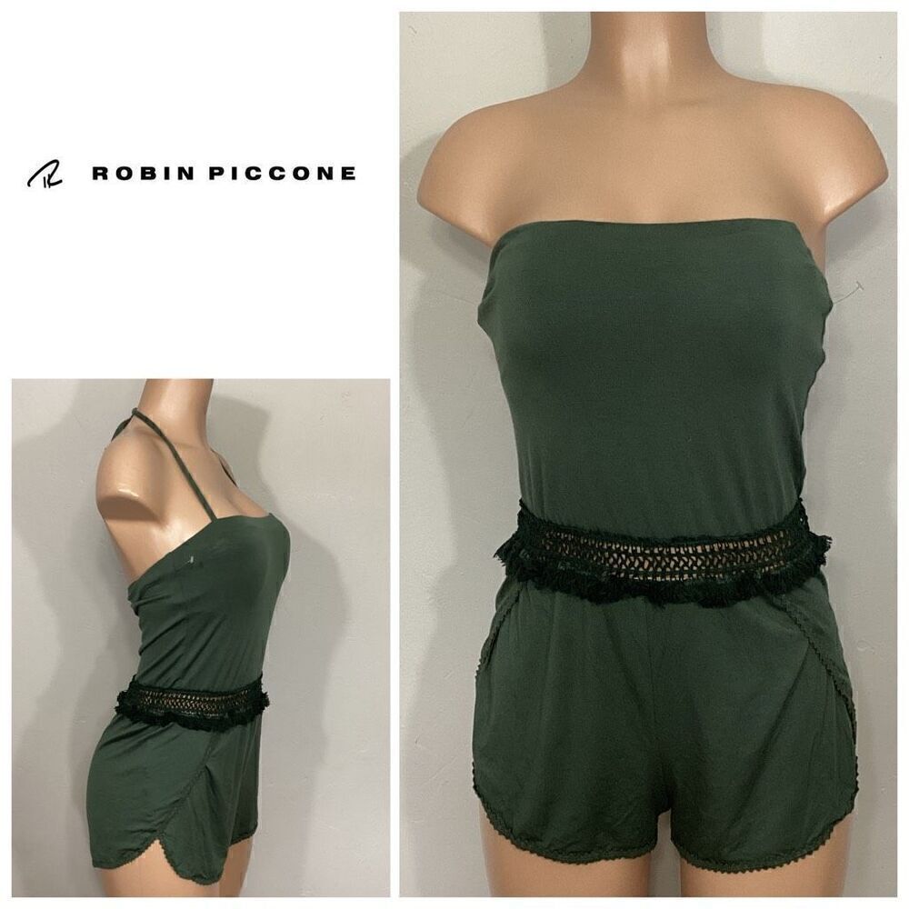 New. Robin Piccone green romper cover-up. Retails $129. XS/S
